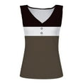 thumbnail image 5 of GaThRRgYP Workout Tops for Women,Women's Summer Tank Tops Loose Fit,Women's Summer Fashion V-neck T-Shirt Casual Sleeveless Printing Tank Vest Tops Coffee L, 5 of 5