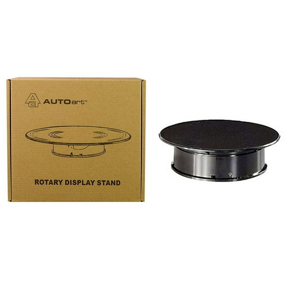 Rotary Display Turntable Stand Small 8 Inches with Black Top for 1/64, 1/43, 1/32, 1/24 Scale Models by Autoart