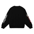 thumbnail image 3 of Women's Mitchell & Ness Black Atlanta Hawks Slap Sticker Lightweight Pullover Sweatshirt, 3 of 4