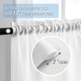 thumbnail image 2 of WWS-White Waffle Bathroom Window Curtains, Water Repellent Rod Pocket Kitchen Drapes for Small Window, 2 Panels, 24 W X 36 L Inch Each, 2 of 4