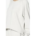 thumbnail image 5 of TheMogan Women's PLUS Cotton Terry Long Sleeve Oversized Top & Drawstring Shorts SET, 5 of 7