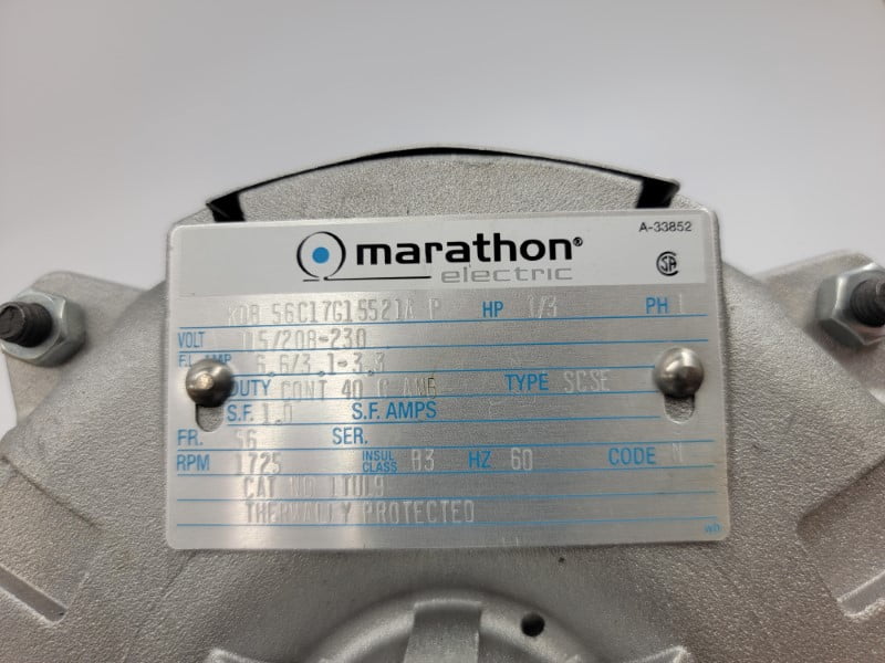 MARATHON ELECTRIC 056C17G15521 1TUL9 115/208-230V 6.6/3.1-3.3A NSMP
