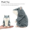 Cute Talking Hamster Plush Toy Sound Record Hamster Toy Animal Toy Gray