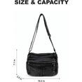 thumbnail image 4 of Sunyuer Women Vintage Washed Denim Crossbody Purse, Multi Pocket Casual Jean Shoulder Bag, Adjustable Strap Lightweight Hobo Handbag Daily Travel Messenger Bag, 4 of 8