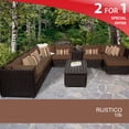 thumbnail image 2 of Rustico 10 Piece Outdoor Wicker Patio Furniture Set 10b, 2 of 7