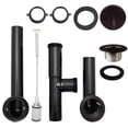 thumbnail image 4 of Westbrass 592144-12 14" Black Polypropylene Bathtub Drain Assembly with Trip Lever and Beehive Drain Cover, Oil Rubbed Bronze, 4 of 16