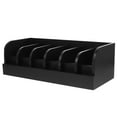 thumbnail image 6 of OUNONA Bamboo Belt Organizer Box for Storage Black 6Compartment Display Case with Exquisite Workmanship, 6 of 8