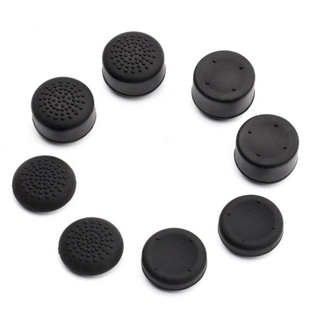 8X Silicone Replacement Key Cap Pad for PS4 Controller Gamepad Game Accessories Black