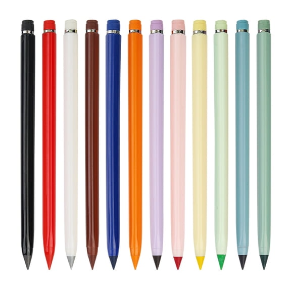 Colouring Pencils Bright and Long Lasting Set of 12 Assorted Colors Erasable