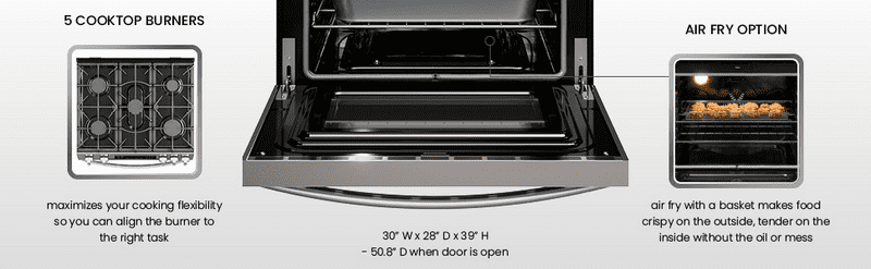 Kenmore 4.8 cu. ft. Front-Control Gas Range w/ Airfry