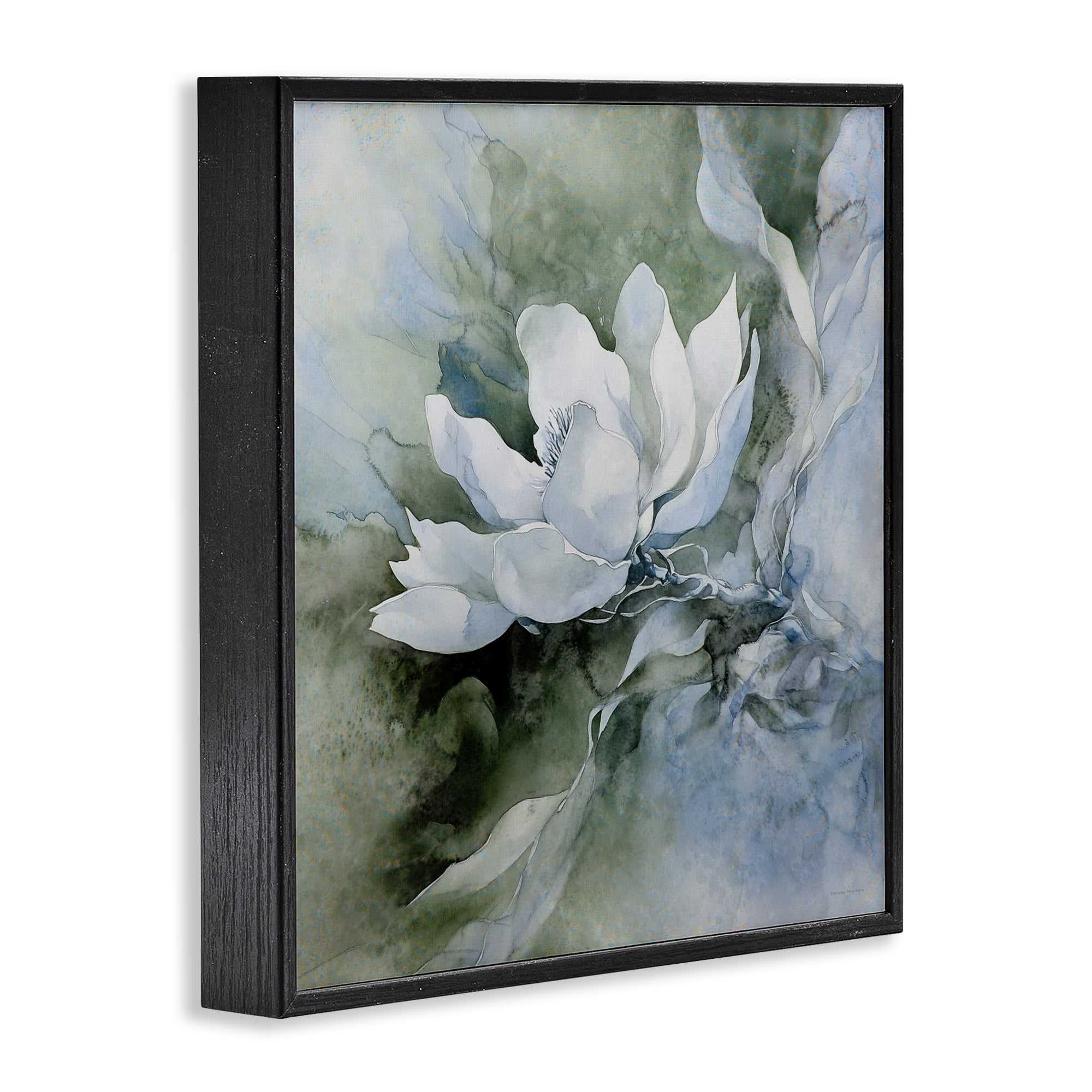 Stupell Industries Fluid Whimsical Flower Black Framed Giclee Art, design by Svetlana Aleynikova