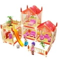 thumbnail image 2 of SCNOR Pink Plastic Princess Castle Playset - Tool-Free Snap-Together Dollhouse for 3-6 Yo Girls, Ideal Birthday/Christmas Gift, 2 of 6