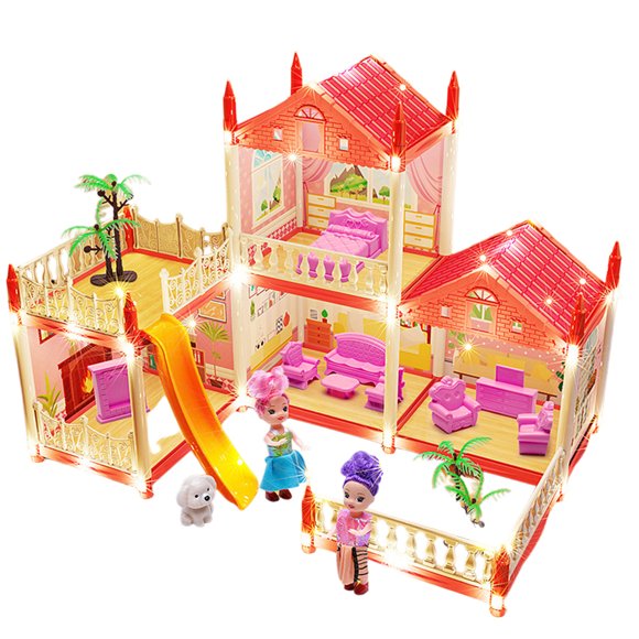 DIY Princess House For Girls Pretend Play Castle Villa Pretend Play Toys For Little Girls
