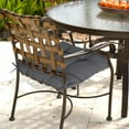 thumbnail image 3 of Aoodor 19x19x5 Inch Tufted Outdoor Chair Cushions, Water and Fade Resistant Polyester Dining Chair Pads with Ties for Patio Furniture, Set of 2, Dark Gray, 3 of 9