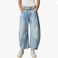 thumbnail image 6 of Fjuchai Womens High Waisted Jeans Pants for Female Haren Casual Straight Denim Trousers XS-XXXL, 6 of 10