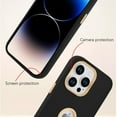 thumbnail image 2 of for iPhone 14 Pro Max Case Silicone 3 in 1 Case Logo View + 1* Screen Protector Shockproof Protective Anti-Skid Edge Cover iPhone 14 Pro Max Case -Black, 2 of 11