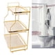 thumbnail image 1 of Estante de Almacenamiento para Baño Organizador de Esquina Montado en la Pared Estante de Pie Estante de Pie para Baño para Sala de Estar Dormitorio Cocina Blanco y Dorado Anggrek Otros, 1 of 8