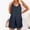 Navy, variant on Rompers for Women Snoarin Plus Size Sexy Button V-Neck Sleeveless Loose Fit Wide Leg Overalls Jumpers with Pockets