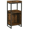 thumbnail image 1 of HOMCOM Retro Industrial 9-Bottle Wine Rack Storage Cabinet with Glass Holders and 2 Open Shelves, 1 of 9