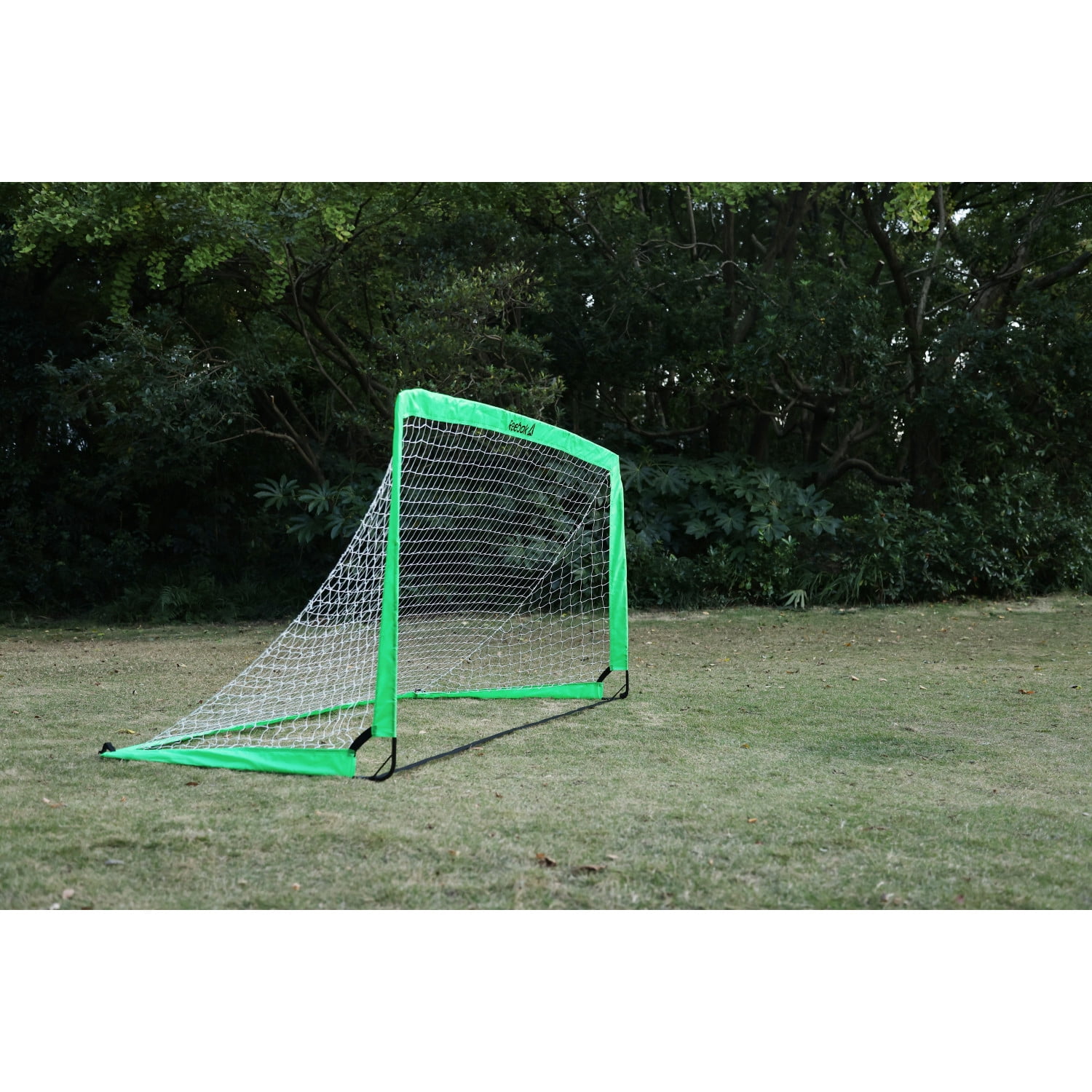 Reebok Portable Soccer Goal – 6.5 x 3.25 ft Soccer Net for Kids – Backyard Training Goal with Carry Bag-Green