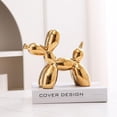thumbnail image 1 of Addzoe 4Inch Modern Decorative Balloon Dog Figurine, Metallic Ceramic Sculpture, Contemporary Home Decor (Gold1), 1 of 1