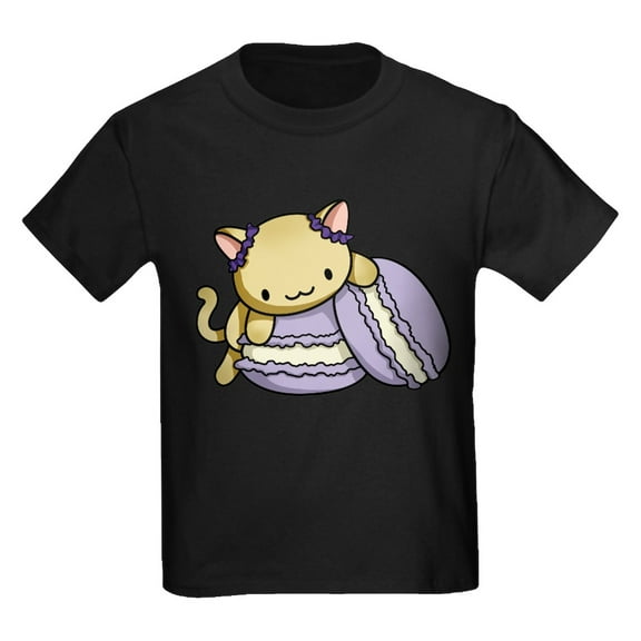 CafePress - Macaron Kitty T Shirt - Dark T-Shirt Kids XS-XL