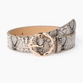 thumbnail image 2 of SWSMCLT Women's Faux Leather Belt For Dress Wide Metal Buckle Fashion PU Belt Metal Spring Snake One Size, 2 of 2
