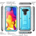 thumbnail image 4 of LG V40 Case, LG V40 ThinQ Case, SUPCASE Full-Body Protective Case with Built-in Screen Protector Kickstand &Holster Clip Design for LG V40/LG V40 ThinQ 2018 [Unicorn Beetle PRO Series] (Blue), 4 of 7