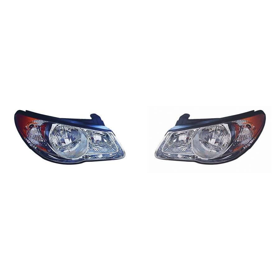 Fits Hyundai Elantra 2010 Headlight Assembly Pair Driver and