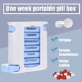 thumbnail image 4 of Étui à Pilules Boîte de Rangement pour Médicaments avec Multiples Compartiments Sans BPA Imperméable Anti-Humidité Boîte Organisatrice Hebdomadaire pour Pilules, 4 of 8