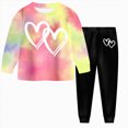 thumbnail image 2 of TOWED22 Little Boys Girls Pajamas Sets Graphic Toddler Pjs Cotton Kids Sleepwear Fall Winter 3 6 9 12 18 24 Months 2 3 4 5 6 7 8 9 Years(Hot Pink,7-8 Y), 2 of 6