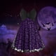 thumbnail image 5 of Disfraces de Halloween para mujer, disfraz de Halloween vintage con estampado de Halloween, vestido de malla de doble capa con cuello en V, disfraz de Halloween para mujer, 5 of 5