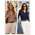 thumbnail image 6 of Vorliqent 2 Pack Women's Elastic Woven Belts with Gold Buckle Stretch Braided Waist Belt Breathable Comfortable Casual Belt, 6 of 9