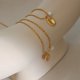 thumbnail image 4 of Colgante ovalado de perlas de agua dulce con diseño de nicho, collar de acero de titanio, cadena de clavícula versátil, oro, 4 of 4