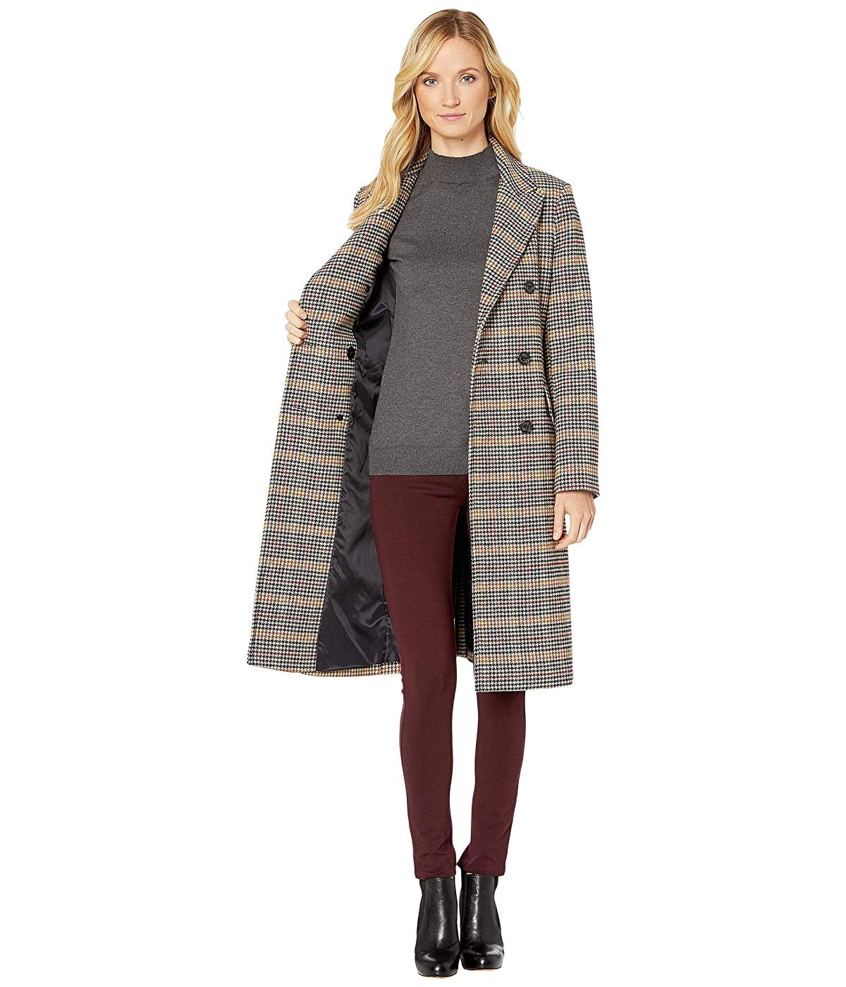 LAUREN Ralph Lauren Plaid Wool Coat 