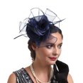 thumbnail image 2 of Bridal Headband With Organdy Feather Fascinator Hair Clip For Weddings And, 2 of 4