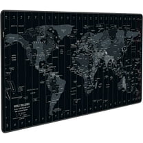 Mouse Pad Large Gaming Desk Mat Extended Mousepad with Personalized Design Keyboard Pad for Laptop, Computer and PC - 35.4 x 15.7 inches Black World Map