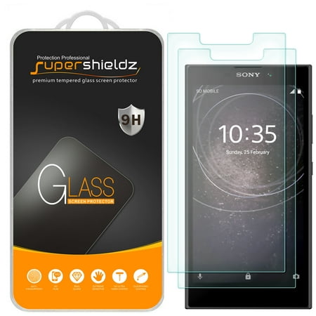 [2-Pack] Supershieldz for Sony Xperia L2 Tempered Glass Screen Protector, Anti-Scratch, Anti-Fingerprint, Bubble Free