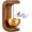 Brown, variant on SONGAUN C Shape Magnetic Hanging Door Bell, Loud Sound Wooden Zen Grip Doorbell Chime, Hanging Wood Shop Keeper Bells for Business Door Opening, Entrance Decoration (Brown)