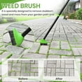 thumbnail image 2 of 3 in 1 Weeding Wire Metal Brush Tools, Concrete Scrub Deck Brush with Long Handle for Moss, Tough Stains on Paving, Garden, Patio, Pool, 2 of 6