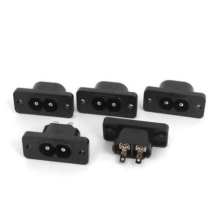 250V 2.5A IEC320 C8 Male Inlet Power Socket Connector Replacement 5pcs price history on PriceWatchPro