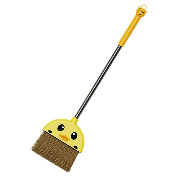 Raindrops Kids Mini Broom with Yellow Handle, Multi-Color PP Bristles, Lightweight and , 1 Set
