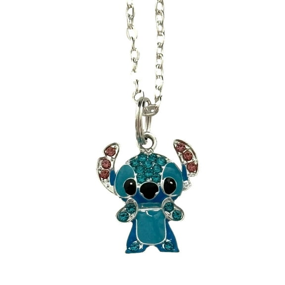 Stitch Cartoon Necklace Sparkle Charm Pendant