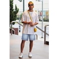 thumbnail image 6 of GINGTTO Men's Baggy Loose Fit Elastic Waist 7" Denim Shorts, 6 of 8