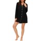 thumbnail image 2 of Camisón de manga larga para mujer INSPIRE CHIC con cuello de muesca y botones, talla XS, color negro, 2 of 6