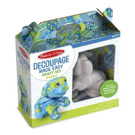 - Melissa & Doug Decoupage Made Easy Puppy Paper Mache Craft Kit With Stickers