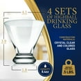 thumbnail image 7 of NutriChef 8.4oz Clear Martini Glasses, 2 Heavy Base Hand Blown Elegant Stemless Cocktail Glassware, 7 of 7