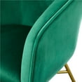 Easyfashion Velvet Club Accent Chair, Set of 2, Green