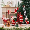 thumbnail image 2 of KG decoraciones De Navidad diseño múltiple Adorno De Navidad escalera De escalada eléctrica Musical regalos De muñecas De Navidad Santa Claus, 2 of 4