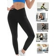 thumbnail image 5 of Hanerdun 2PCS Womens Yoga Leggings with Pockets High Waist Pants for Workout Running Activewear Black/Navy Blue M, 5 of 6